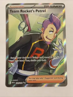Pokemon TCG Team Rockets Petrel 226/182 SV Destined Rivals Ultra Rare Full Art - Image 1