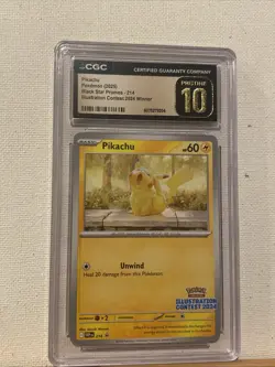 Pokemon CGC Pristine 10 Pikachu Illustration Contest 2024 Promo Card #214 - Image 1