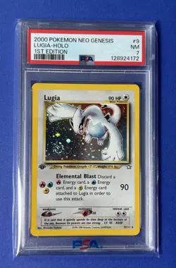 2000 Pokemon Neo Genesis Lugia Holo 1st Edition #9 PSA 7 NM*infinity Swirl** - Image 1