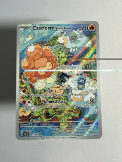 Pokemon TCG Castform Sunny Form Illustration Surging Sparks 195/191 - Image 1