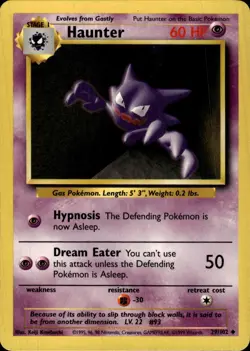 Pokemon Base Set #029/102 Haunter Uncommon Lightly played - Image 1