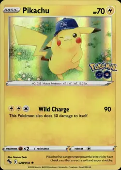 Pikachu 028/078 Holo Rare Pokemon GO Pokemon Holo - Image 1