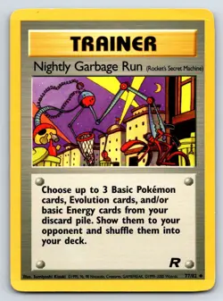 Pokemon - Nightly Garbage Run 77/82 Uncommon Unlimited - Team Rocket - LP - Image 1