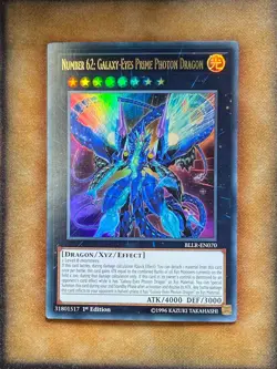 Yugioh Number 62: Galaxy-Eyes Prime Photon Dragon BLLR-EN070 Ultra Rare 1st LP - Image 1