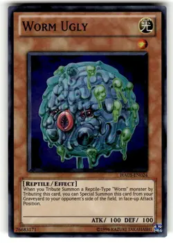 Yu-Gi-Oh Card - HA03-EN024 - WORM UGLY (super rare holo) - NM - Image 1