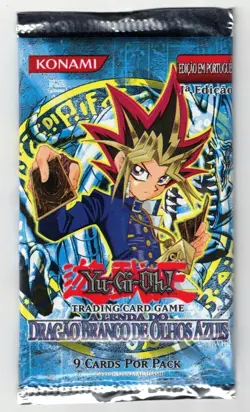 YUGIOH LEGEND OF BLUE EYES WHITE DRAGON 1ST EDITION BOOSTER PACK PORTUGUESE - Image 1