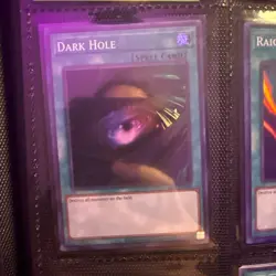 Dark Hole Yugioh Legend of Blue Eyes White Dragon Super Rare LOB-052 - Image 1
