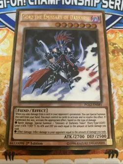Yugioh Gorz The Emissary Of Darkness PGL2-EN081 1st Edition NM - Image 1