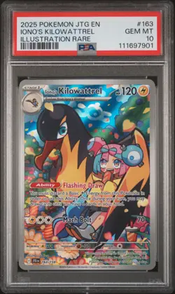 2025 POKEMON JTG EN-JOURNEY TOGETHER ILLUSTRATION RARE IONO'S KILOWATTREL PSA 10 - Image 1