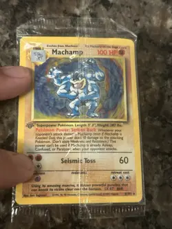 Pokemon Machamp Holo Base Set 8/102 1st Edition Sealed Promo Card - Image 5
