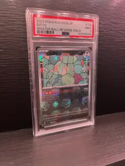 2023 POKEMON SV2a JP DITTO MASTER BALL REVERSE HOLO Graded Pokemon Card #132 - Image 1