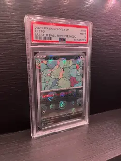 2023 POKEMON SV2a JP DITTO MASTER BALL REVERSE HOLO Graded Pokemon Card #132 - Image 4