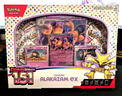 Pokemon TCG 151 Box Alakazam ex with jumbo card + promos - Brazil exclusive - Image 1