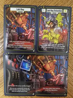 Neopets Battledome TCG 4 card lot - LAB RAY/LAB RAY SCIENTIST - 25th Anniversary - Image 1