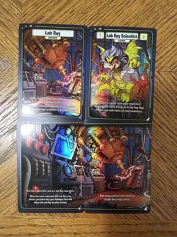 Neopets Battledome TCG 4 card lot - LAB RAY/LAB RAY SCIENTIST - 25th Anniversary - Image 2