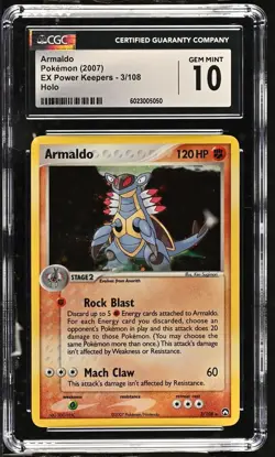 CGC 10 Armaldo 3/108 Holo EX Power Keepers Pokemon Card - Image 1