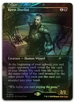 Keen Duelist (Rainbow Foil) #828 (NM) Secret Lair Drop SLD Magic MTG - Image 1