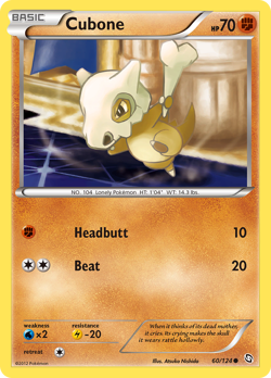 Cubone 60/124 Dragons Exalted Common NM 2012 - Image 2