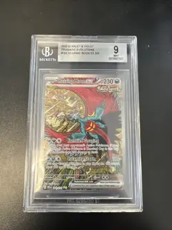 Roaring Moon Ex 2025 Pokemon Prismatic Evolutions #162/131 SIR Beckett 9 MINT - Image 1