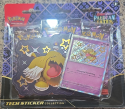 Pokemon TCG Paldean Fates Maschiff Tech Sticker Collection 3 Booster Packs - Image 1
