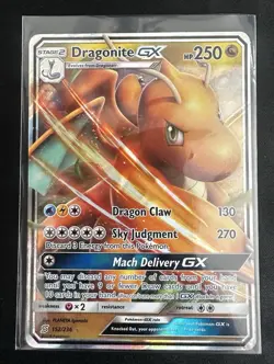 Pokemon Dragonite GX 152/236 Sm-Unified Minds Ultra Rare Holo Stage 2 250 HP - Image 3