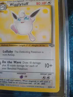 Pokemon Wigglytuff 1st edition Rare Graded 32/64 Jungle Non-Holo CGC 8.5 - Image 2