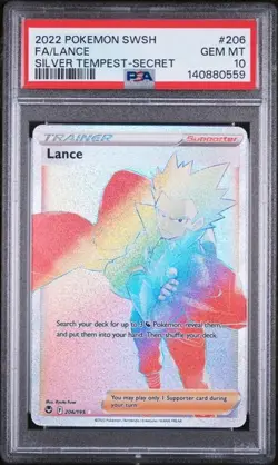 Pokemon SWSH: Silver Tempest - Secret Lance 206/195 PSA 10 Graded Card GEM MINT - Image 4