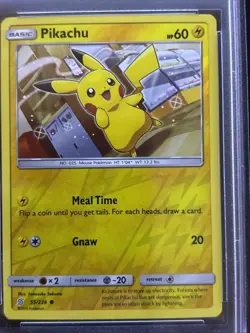 2019 Pokemon Sun & Moon Unified Minds Pikachu 55/236 Reverse Foil PSA 10 Gem MT - Image 2