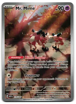 Mr. Mime 179/165 - 🌊 151 Illustration Rare Pokemon TCG 🖤 - LP - Image 1