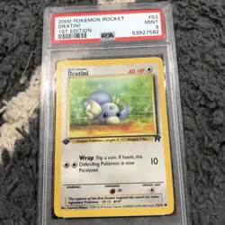 Pokemon PSA 9 MINT 1st edition Team Rocket DRATINI 53/82 - Image 1