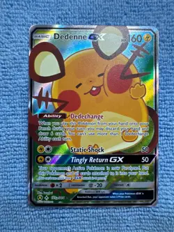 Pokemon Dedenne GX 195a/214 Unbroken Bonds Alternate Art Holo LP - Image 1
