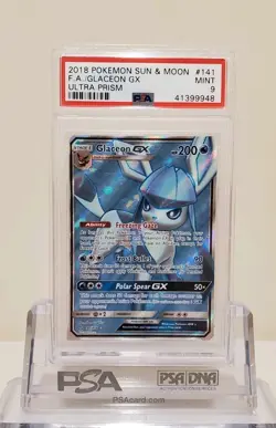 Glaceon GX - 141/156 - Ultra Rare Full Art - Ultra Prism - PSA 9 - Pokemon - Image 1