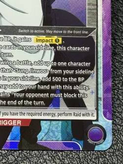 Sung Jinwoo SR UE17BT/SLG-1-021 - Union Arena: Solo Leveling - English NM - Image 4