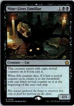 Nine-Lives Familiar 66 R Foundations Magic: The Gathering NM/M - Image 1