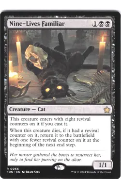 Nine-Lives Familiar #66 Foundations Regular Rare - Image 1