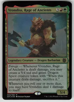 Vrondiss, Rage of Ancients Thick Stock Foil M Commander AFR 4 NM - Image 1