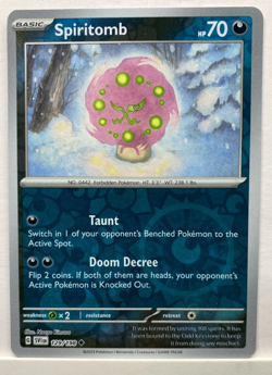 Pokemon TCG Spiritomb Scarlet & Violet Base Set 129/198 Reverse Holo Uncommon P1 - Image 1