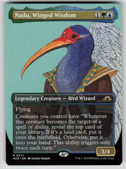 Nadu, Winged Wisdom (Borderless) Rare Modern Horizons 3 377 MTG Near Mint 2024 - Image 1