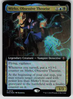 Mirko, Obsessive Theorist (Extended Art) Foil Murders at Karlov Manor 316 MTG NM - Image 1