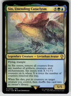 Sin, Unending Cataclysm Rare Commander: FINAL FANTASY 95 MTG Near Mint 2025 - Image 1
