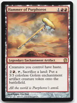 Hammer of Purphoros *Foil* THS 124 NM-LP - Image 1