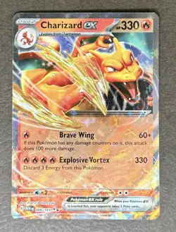 Charizard EX 006/165 Scarlet & Violet 151 Pokemon Card TCG NM+ - Image 1