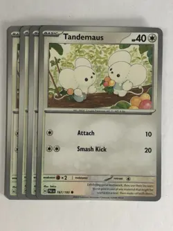 Pokemon TCG Paldea Evolved 4x Playset Tandemaus 167/193 Near Mint - Image 1