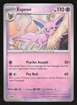 Espeon (Poke Ball Pattern) 033/131 Pokemon Prismatic Evolutions NM - Image 1