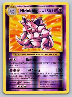 Nidoking - Evolutions - Holo - Rare - 45/108 - Pokemon - NM - Image 2