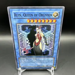 Yugioh Ruin, Queen Of Oblivion SOI-EN034 Ultimate Rare 1st Edition VLP - Image 1