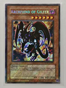 Archfiend Of Gilfer Secret Rare Retro Pack 2 Reprint YuGiOh TCG RP02-EN094 - Image 1