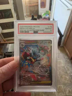 Mega Lucario ex PSA 10 English Pokemon Card 179 SIR 2025 Mega Evolution - Image 2