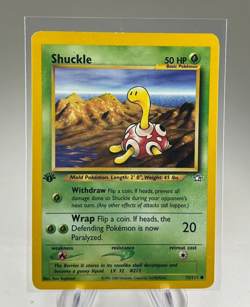 Shuckle 1st Edition Common 72/111 Neo Genesis Pokemon TCG Card LP 2000 - Image 1
