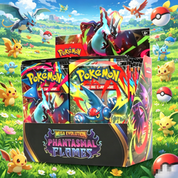 Pokemon TCG Phantasmal Flames Booster Box - 36 Packs Collectible Trading Card - Image 1